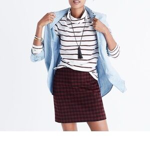 Madewell Buffalo check upstate skirt NWOT